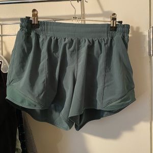 Sage Green Lululemon Hotty Hot Shorts Sz 8